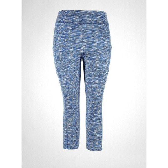 J Crew Women's Size Small Leggings Capri Side Pockets Space Dye Pattern Blue - Picture 1 of 4